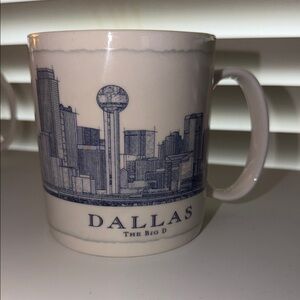 Starbucks Dallas Skyline Mug - Cream and Blue